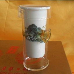 精品山水图陶瓷内胆红茶泡 西崎礼品茶具的匠心之作